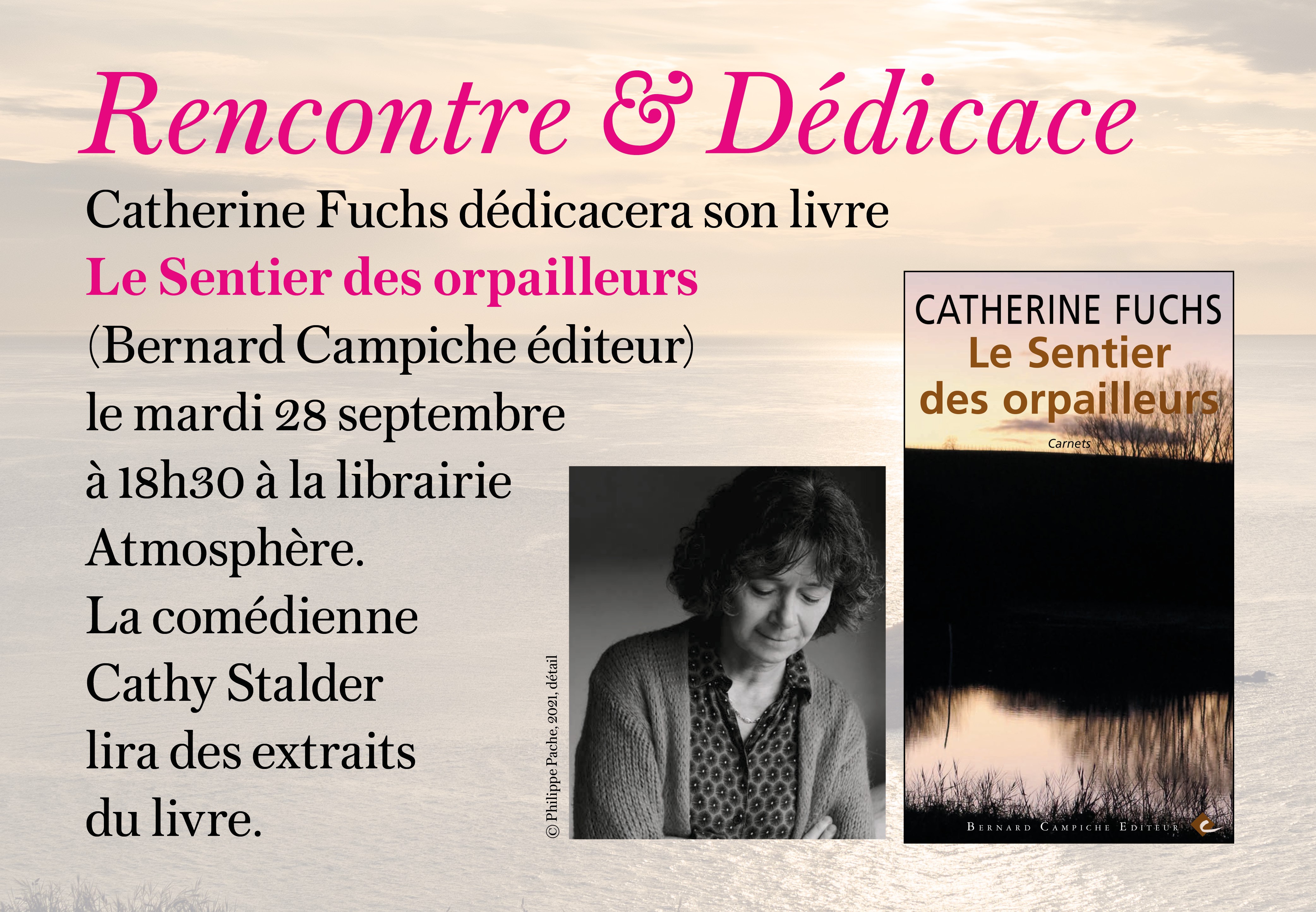 Rencontre et Dédicace avec Catherine Fuchs le mardi 28 septembre à